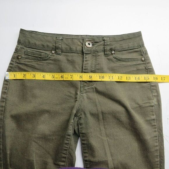 Blue Spice Skinny Leg Jeans Size 3 Green Denim Stretch Cotton Blend - Picture 7 of 13